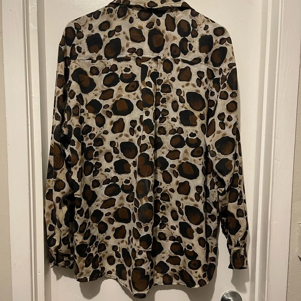 Magic Top Large Buttonfront Semi Sheer - Picture 6 of 6
